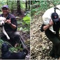 Aklo šuns paieškos atrodė bevaisės: išsekusį gyvūną rado po 8 dienų
