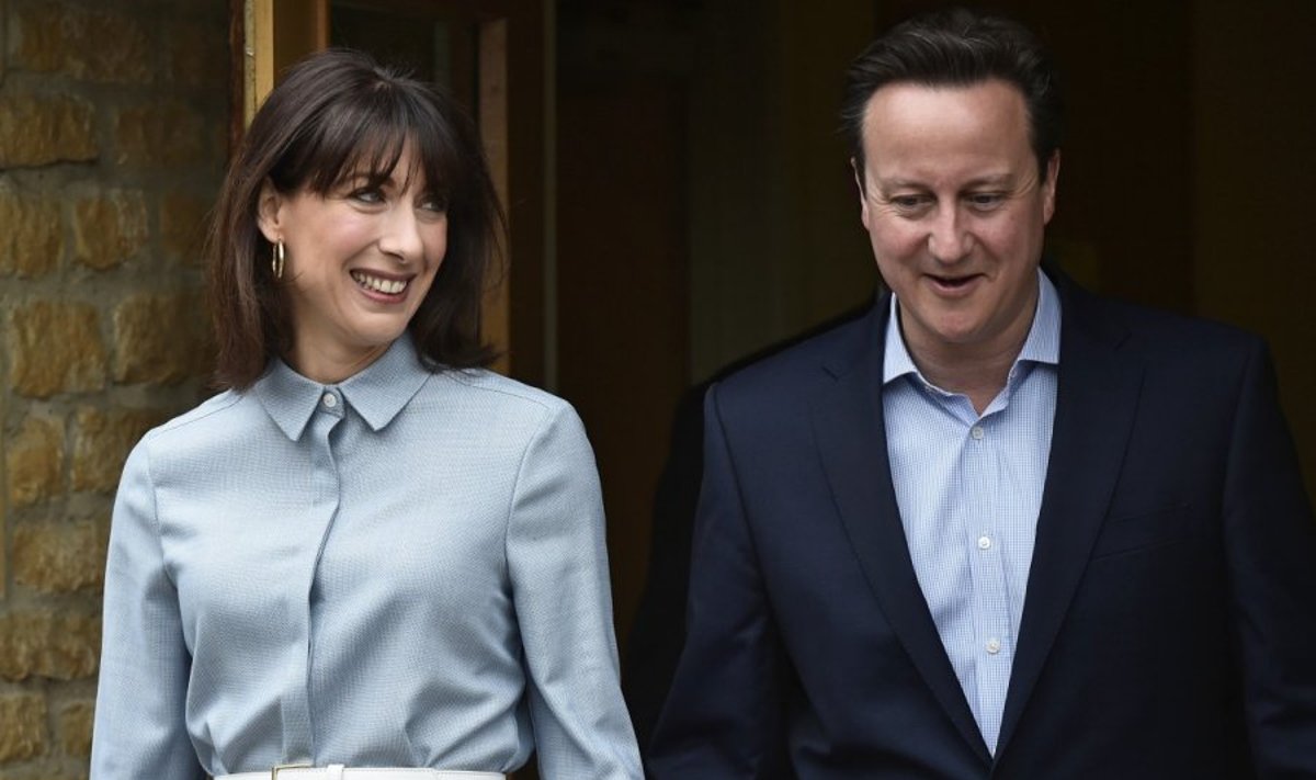 Davidas Cameronas su žmona