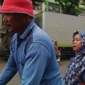 Taksi dviračiams Džakartoje negalioja kelių eismo taisyklės