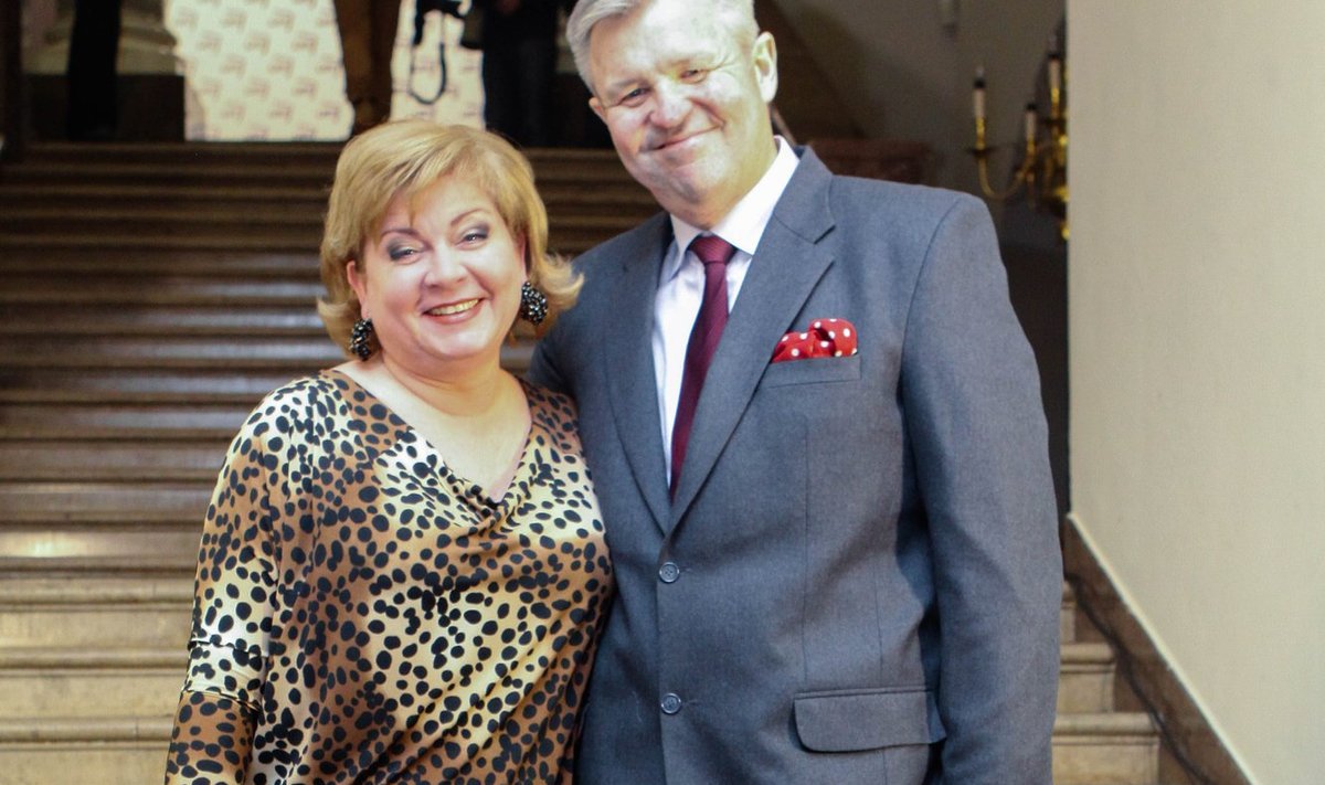 Edita Mildažytė su vyru Gintautu Vyšniausku