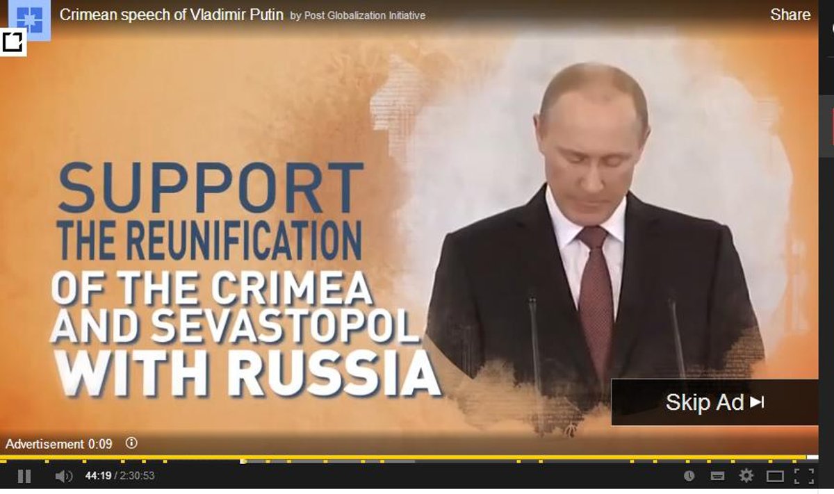 Kremlin's propaganda on Youtube