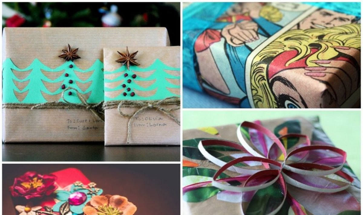 Idėjos, kaip supakuoti dovanas neperkant dovanų popieriaus ar maišelių (Flickr.com  Leah Abernathy,  Lorna Watt, Quinn.anya ir Erika G. nuotr.) 