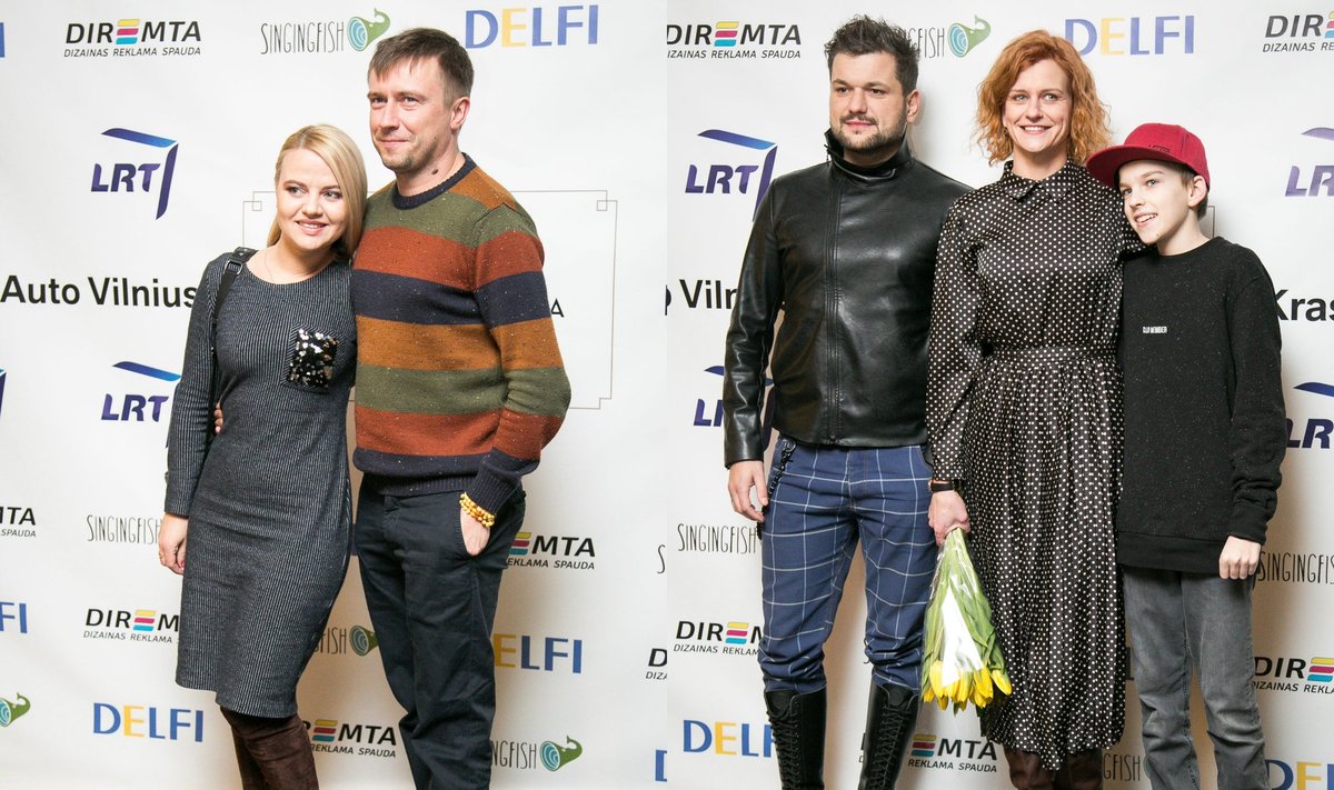 Marius ir Renata Jampolskiai, Dominykas Kubilius ir Laura Paukštė su sūnumi