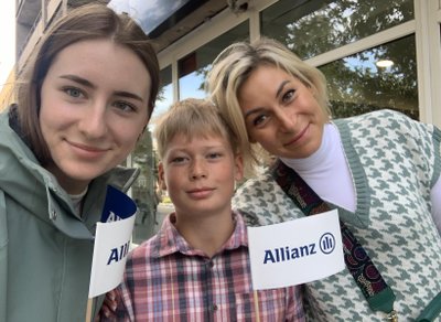 Allianz Lietuva grupės vadovė Gintarė Petrylienė su vaikais