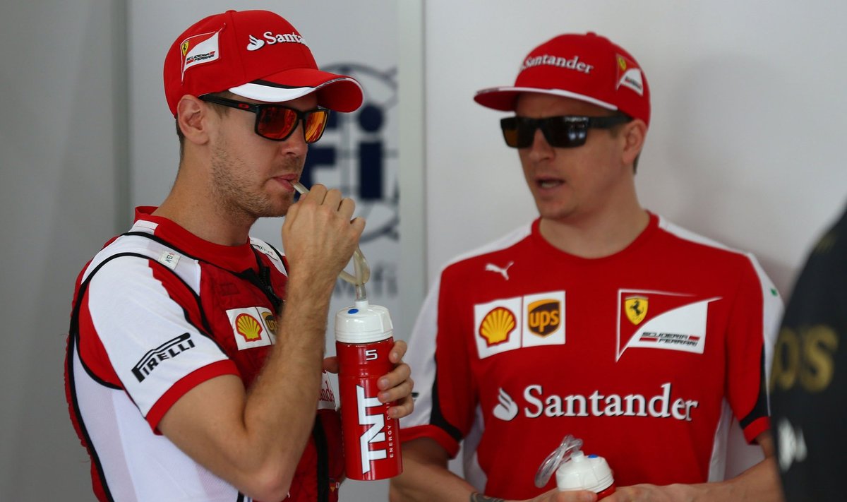Sebastianas Vettelis ir Kimi Raikkonenas 