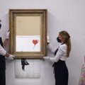 Iš dalies supjaustytą Banksy piešinį tikimasi parduoti už 5–7 mln. eurų