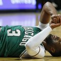 NBA naktis: D. Wade'o trauma, „Spurs“ nutraukta pergalių serija namuose ir J. Hardeno šou