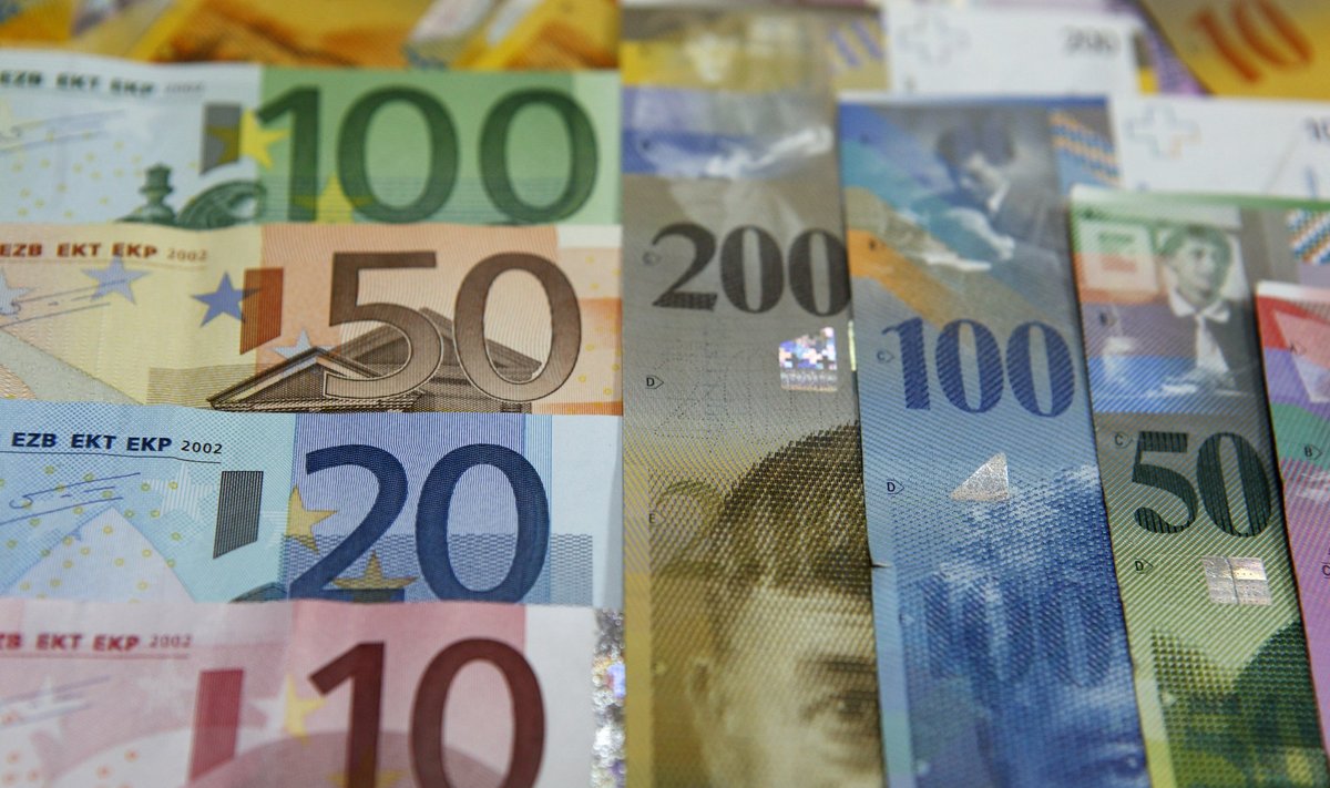 Eurai, Šveicarijos frankai