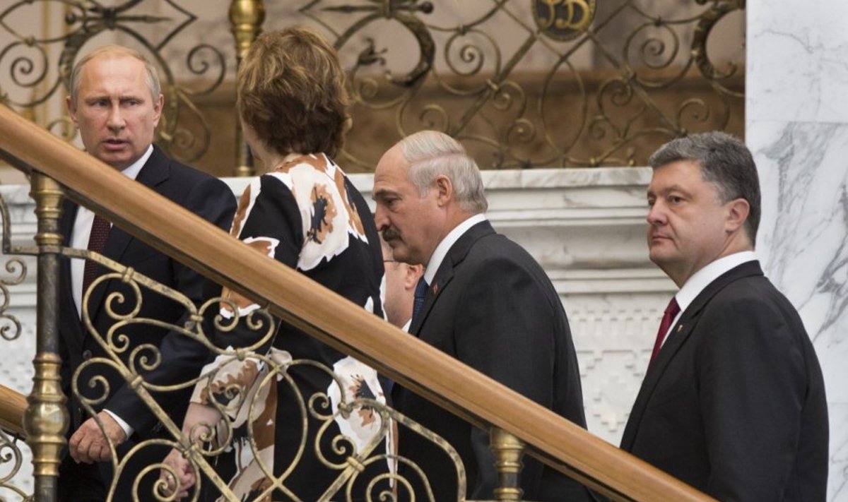 Vladimiras Putinas, Catherine Ashton, Aleksandras Lukašenka, Petro Porošenka
