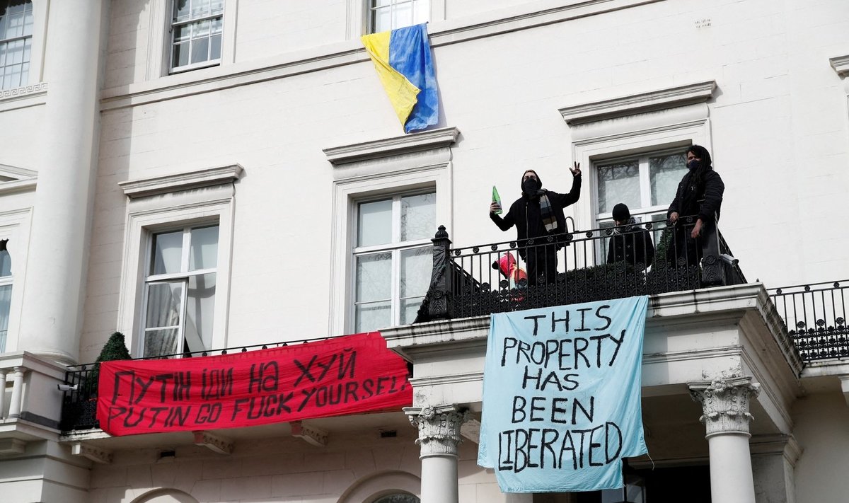 Deripaskos namą Londone užėmė protestuotojai