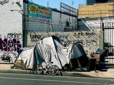 Los Andželo rajonas, kuriame gyvena benamiai