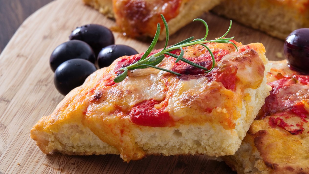 Labai greitai pagaminama itališka duona „Focaccia“