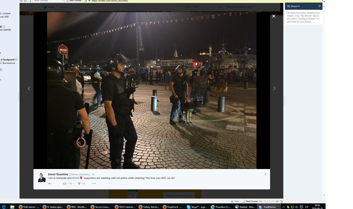 Policija Marselyje tramdo anglų futbolo fanus