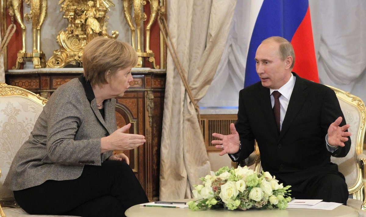 Angela Merkelir ir Vladimiras Putinas
