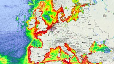 Mapa transportu morskiego w Europie