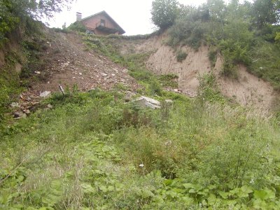 Virių atodanga dešiniajame Neries šlaite Naujanerių soduose (šiauriau nuošliaužos)(R. Guobytės nuotr. 2010).