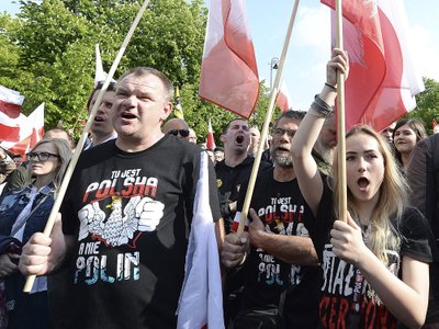Lenkijos nacionalistų eitynės Varšuvoje
