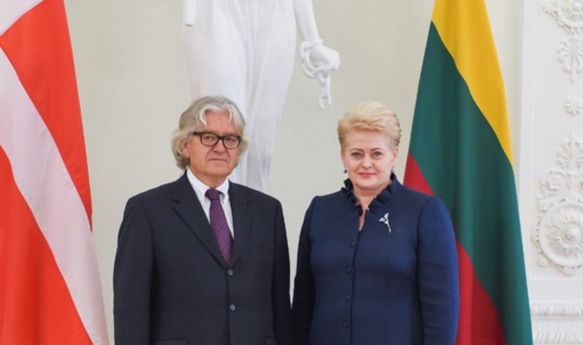 Ambassador of the Kingdom of Denmark, Dan E. Frederiksen, and President Dalia Grybauskaitė
