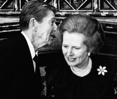 Ronaldas Reaganas ir Margaret Thatcher