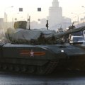 Pergalės dienos parado repeticijoje – trečiosios kartos Rusijos tankai