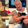 Žmonos atvaizdą ant Sylvesterio Stallone rankos pakeitė mylimam šuniui skirta tatuiruotė