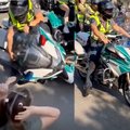 Incidentas Pakruojo miesto šventėje – eisenos metu policininkas su keturračiu rėžėsi į kolegas