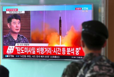 Šiaurės Korėja paleido raketą į Japonijos jūrą