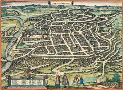 Vilnius – Lietuvos metropolis. Kartografas G. Braunas, 1576 // gidas.mb.vu.lt nuotr.      