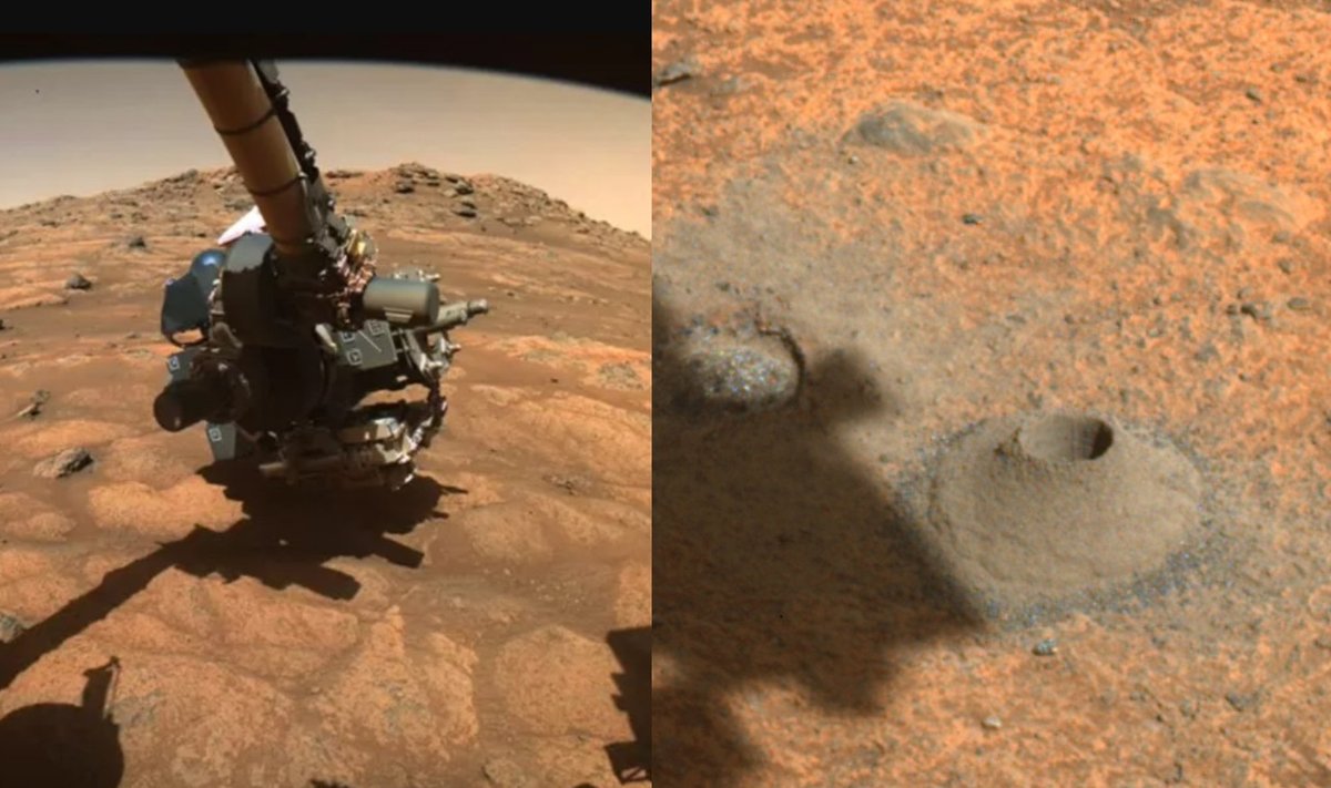 Marsaeigis Perseverance tyrinėja Jezero kraterį Marse. NASA/JPL-Caltech/MSSS