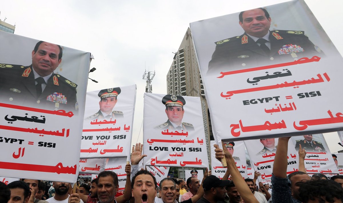 Egipto prezidentas paskelbė sieksiantis trečiosios kadencijos