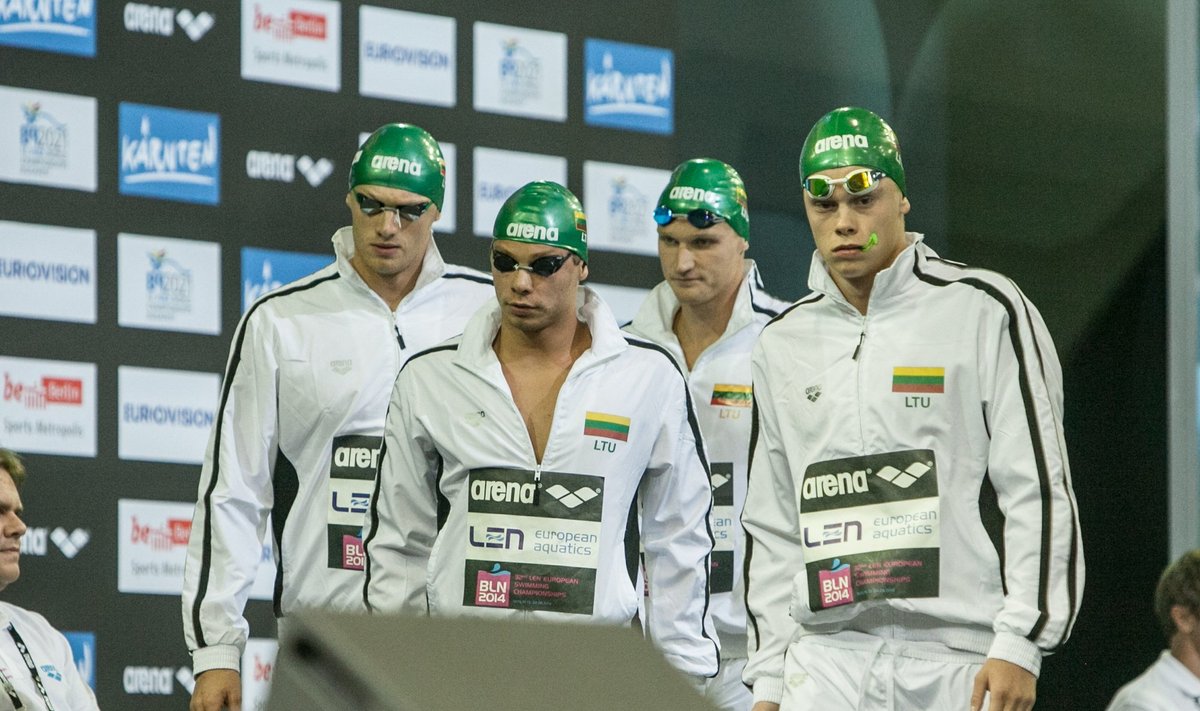Lietuvos plaukikų ketvertas Europos čempionato finale užėmė septintą vietą
