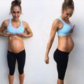 9 mėnesį nėščia fitneso modelis pademonstravo fantastišką kūną