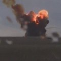 Vaizdo įraše užfiksuota, kaip sudužo nepilotuojamoji rusų raketa
