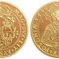 Auksinė Stepono Batoro moneta atkuriama iš gintaro (tiesiogiai iš Vilniaus universiteto)