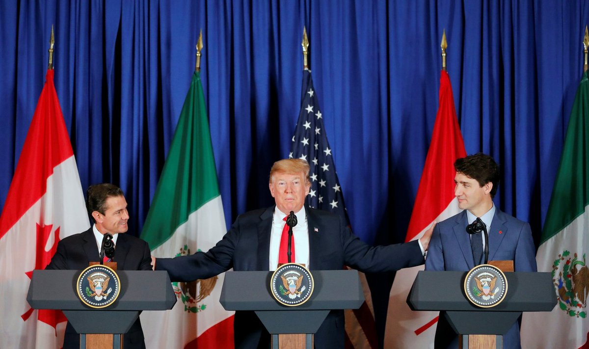 JAV, Meksika ir Kanada pasirašė naują laisvosios prekybos sutartį