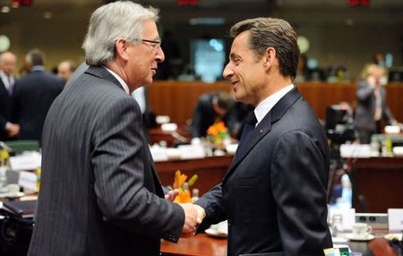 Jeanas - Claude Junckeris ir Nicolas Sarkozy
