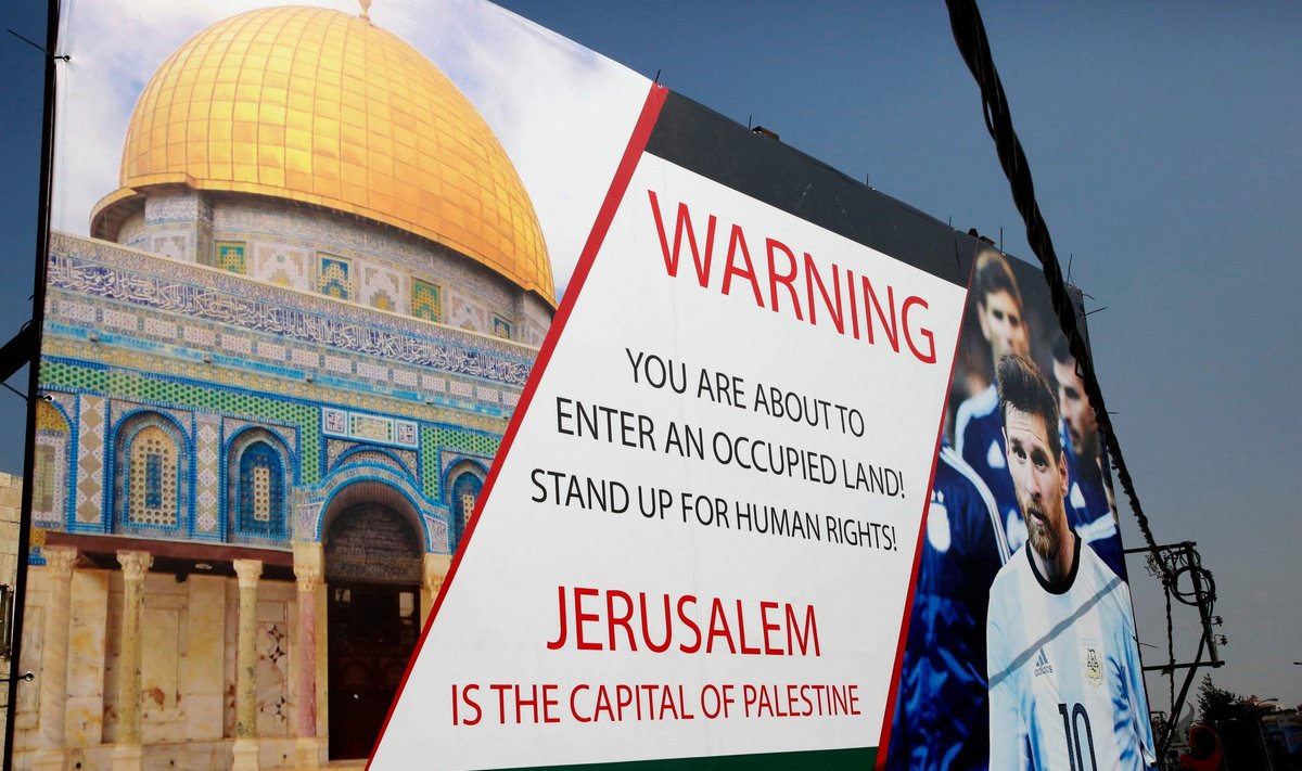 Palestiniečiai siekė sustabdyti draugiškas rungtynes tarp Argentinos ir Izraelio Jeruzalėje