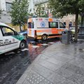 Vilniaus centre automobilis sužalojo dviračiu važiuojantį maisto kurjerį