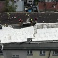 Audra siaubė Lenkiją: užtvindyti pastatai ir keliai, nuplėšti stogai