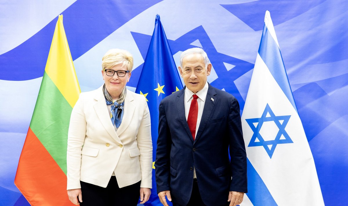 Ingrida Šimonytė pirmadienį Jeruzalėje susitiko su Izraelio ministru pirmininku