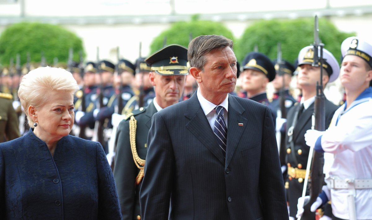 President Dalia Grybauskaitė and Slovenia's President Borut Pahor