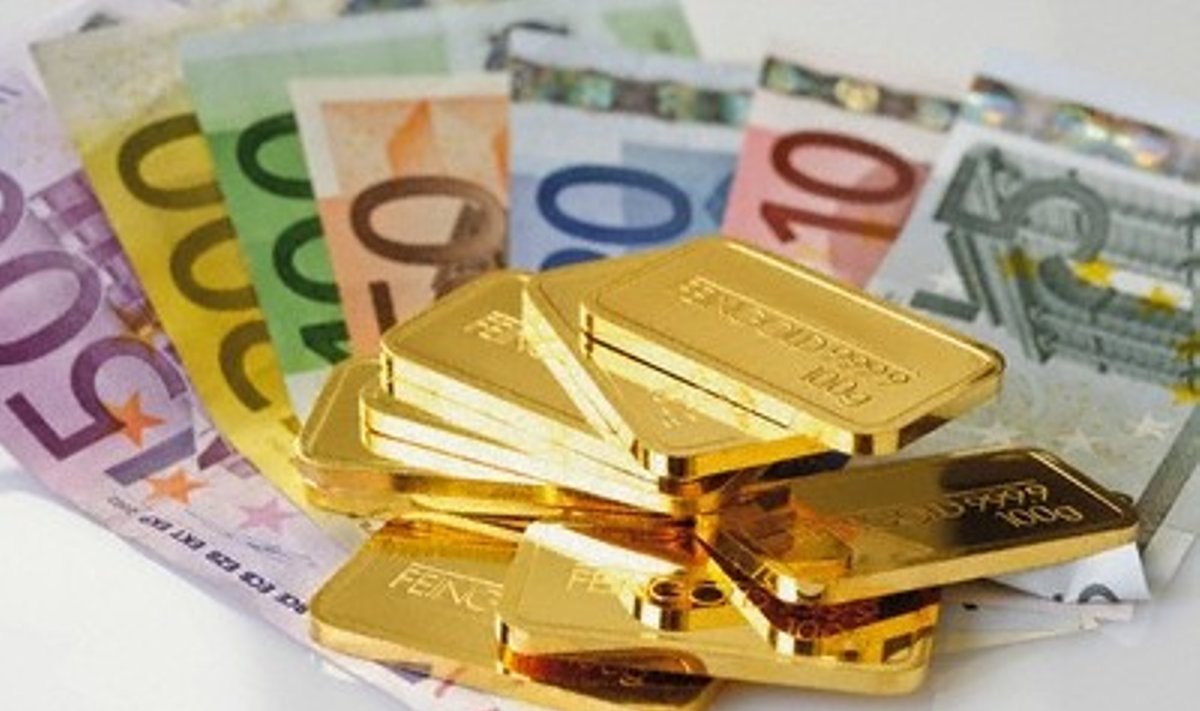 Auksas, pinigai, eurai