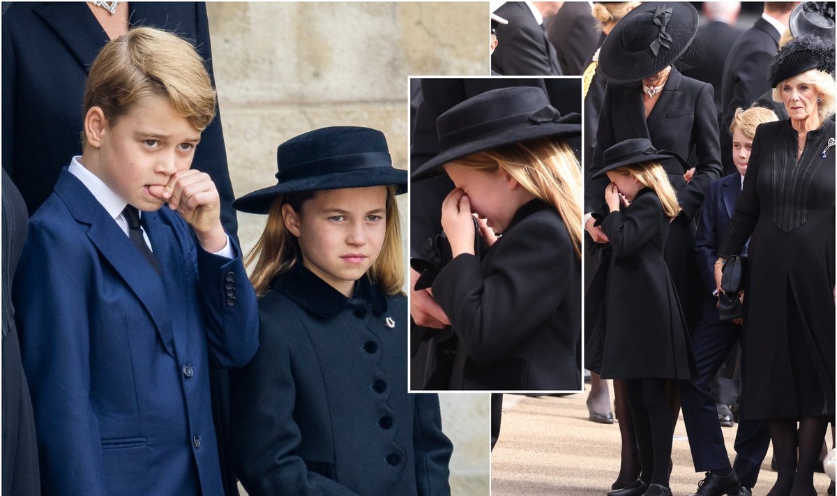 Princesė Charlotte laidotuvėse nesulaikė ašarų