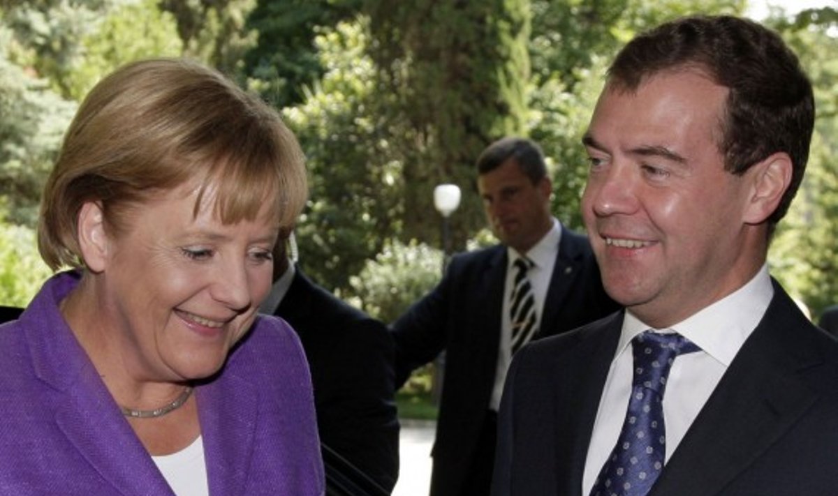 Angela Merkel ir Dmitrijus Medvedevas