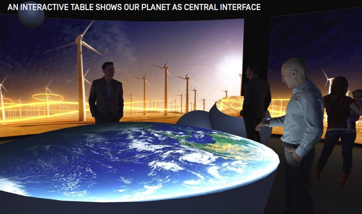 Klimato kaitos demonstracinio centro dalies - Interaktyvaus klimato kaitos informacinio centro vizualizacija.