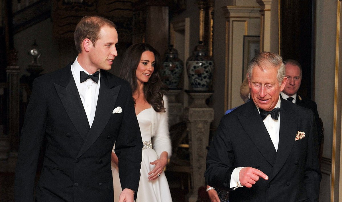 Princas Williamas, princas Charlesas ir Kate Middleton