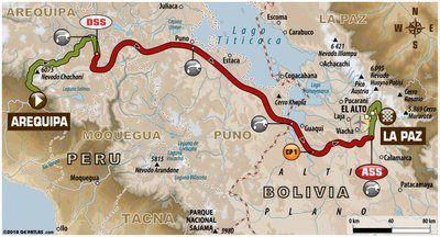 Šeštojo Dakaro ralio etapo maršrutas