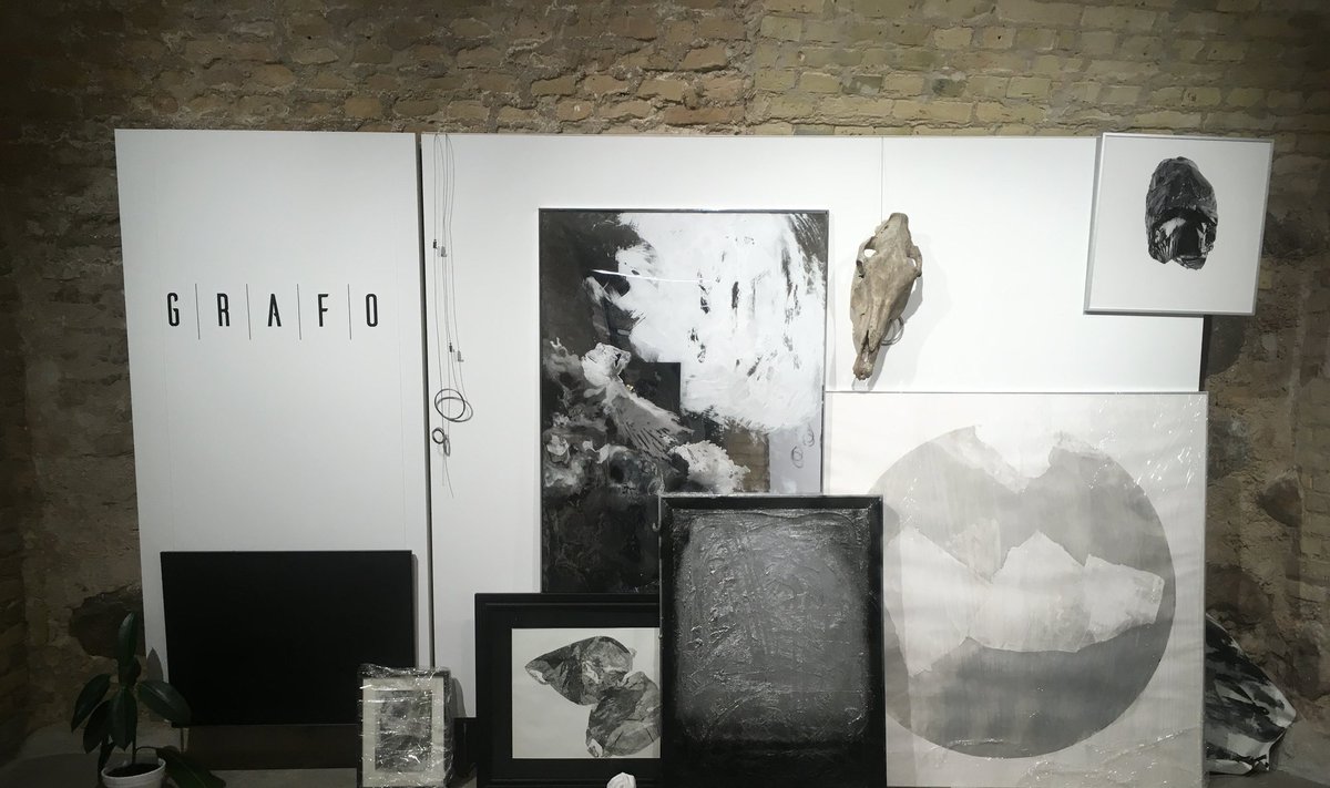 Abstraktaus vaizdo formos „GRAFO“ galerijoje / FOTO: Akvilė Venckutė