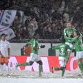 „Saint-Etienne“ futbolininkai sniege išmaudė Prancūzijos čempionus