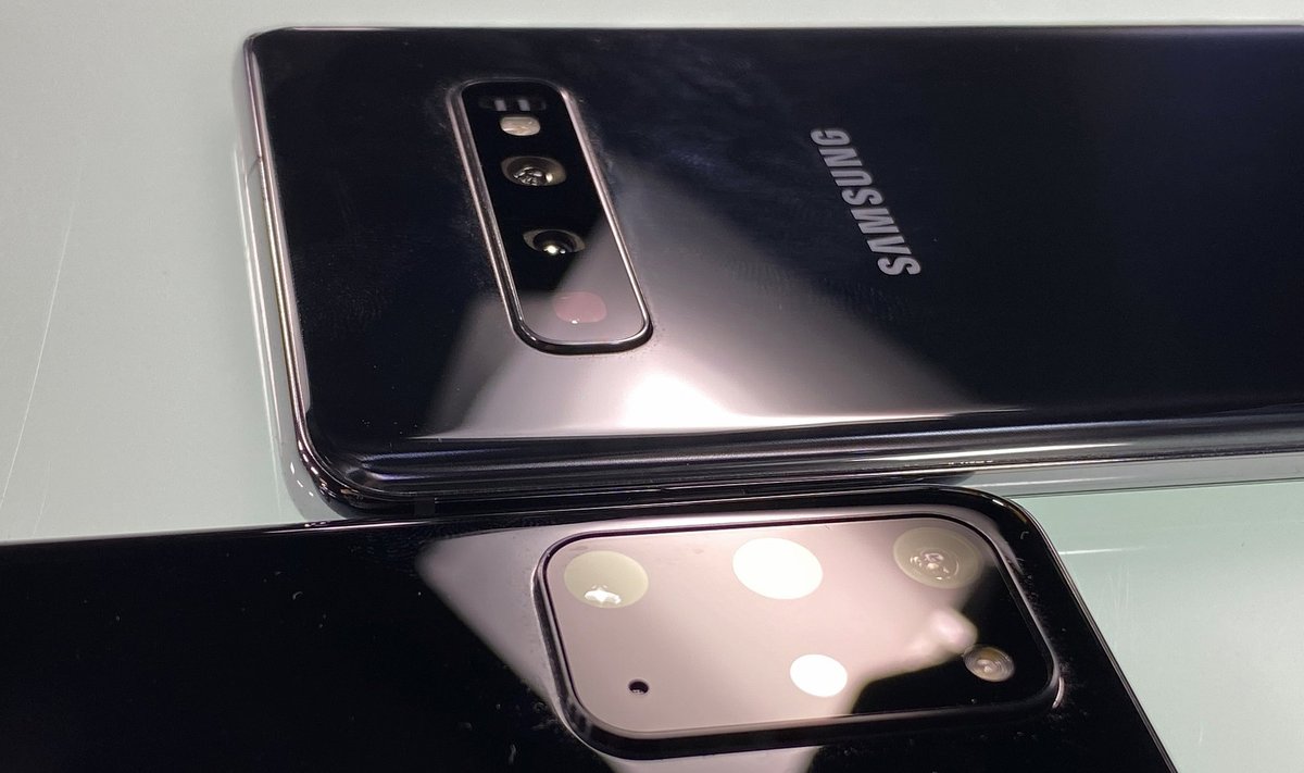 Samsung Galaxy S20+ 5G ir Sasmung Galaxy S10+